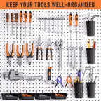 INCLY 280PCS Upgraded Pegboard Accessories Organizer Kit, Peg Board Hooks Assortment with Bins & Cups for Organizing Tools, Fit 1/8 or 1/4 inch Pegboard for Garage Workshop Wall Hanging Tools