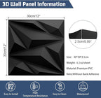 33 Pack 3D Textured Wall Panels 12x12'' – Durable PVC Wall Coverings, Easy Install & Waterproof – Modern Accent Decor for Living Room, Bedroom (Covers 33 Sq.Ft.)