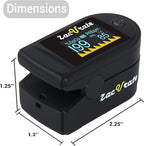 Zacurate 500C Elite Fingertip Pulse Oximeter Blood Oxygen Saturation Monitor with Silicon Cover, Batteries and Lanyard (Mystic Black)