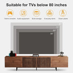 Pajiasen 94.48″ Mid Century Modern Walnut TV Stand with Grille Doors, Storage Cabinets,Entertainment Center for TVs Up to 80",Media Console for Living Room or Bedroom