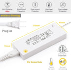 VST Under Cabinet Mini Panel Lighting 3PCS 3.94inch 12V 2.5W(Total 7.5W) with Wireless Dimmer Switch, Surface Mount Puck Light for Kitchen Van Truck Car Galley Downlight (Round White4000K)