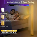PTVGS LED RGB Corner Lamp: Smart RGB LED Corner Floor Lamp Adjustable Height with 16 Millon RGBWIC Color Changing Lights 300+ Scene,Music Sync&Timer,Ambient Lighting for Living Room,Bedroom,Game Room