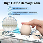 YIWEI Ergonomic Mouse Pad with Wrist Rest - Comfortable Office Mousepad with Memory Foam Wrist Support for Carpal Tunnel Relief, Mouse Pads with Non-Slip Base for Gaming and Home (Boho Leaves)