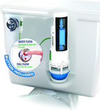 Danco HYR270 Hydroright Water-Saving Dual Flush Valve with Push-Button Handle, Plastic, Chrome