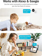 LaView 5MP 3K Cameras for Home Security Indoor,Home Security Camera for Baby/Elder/Pet/Nanny,Baby Cam Starlight Sensor Color Night Vision,US Cloud Service,Compatible with Alexa