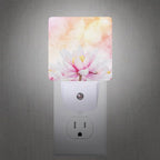 Smoaffly Pink Water Lily Lotus Night Light Plug-in LED Nightlights Auto Sensor Night Lamp Dusk-to-Dawn Lamp Home Decor for Nursery Children Girls Boys