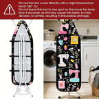 Nuxovilar Ironing Board Cover Needle Cotton 15x54 Inches | Ironing Board Cover and Pad Durable Needle Cotton for Home, Laundry Room, Bedroom Use