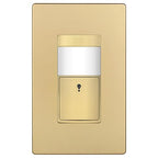 TOPGREENER Motion Sensor Light Switch, Occupancy & Vacancy Motion Sensor Switch, 𝐎𝐩𝐞𝐫𝐚𝐛𝐥𝐞 𝐖𝐢𝐭𝐡𝐨𝐮𝐭 𝐆𝐫𝐨𝐮𝐧𝐝 𝐖𝐢𝐫𝐞, No Neutral Wire, Single Pole, TDOS5-HL-GD, Gold