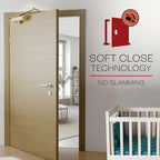 PrimeWare DC-600 Automatic Adjustable Door Closers for Home | Soft Close, No Slam | Residential and Commercial Door Closer | Level 1-6 | for Doors Weighing 30-300 lbs | Hydraulic Door Spring - Gold