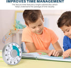 Secura 60-Minute Visual Timer 6-Inch Mechanical Countdown Timers for Teaching, Meeting, Cooking, Working - Timer for Kids with Magnetic Backing, Foldable Legs, Hanging Hole (Blue)