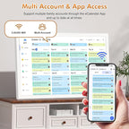 24" Smart Calendar Digital Chore-Chart-for-Planner - Touchscreen Display Electronic Calendar for Family Schedules, 32GB, Auto-Sync Google iCloud Outlook Calendars, Wall Mounted Household Organization