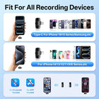 Yuaceuco Mini Wireless Lavalier Microphone for iPhone ipad Android, Noise Reduction and Mute, 33h Charging Case, AI Voice Changer, 131FT Range, Mini Lapel Mic for Video Recording, Vlogging, YouTube