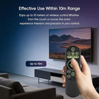 iPazzPort Air Mouse Remote with Keyboard, 2.4G Wireless & Bluetooth Backlit Controller, 7-Color LED, Rechargeable Type-C, IR Learning for Smart TV, Android Box, PC, HTPC