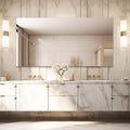 Mirrorons Large Mirror 60" x 28", Modern Rectangle Bathroom Mirror with Frameless Polished Edge, Hangs Horizontally or Vertically. Upgraded Shatterproof Bathroom Mirrors for Wall.