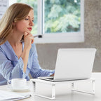BESIGN MS01 Monitor Stand Riser, Height Adjustable Laptop Stand, Computer Monitor Stand for Monitor, Computer,Laptop,Printer (White)