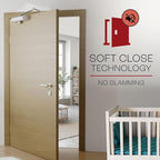 PrimeWare DC-600 Automatic Adjustable Door Closers for Home | Soft Close, No Slam | Residential and Commercial Door Closer | Level 1-6 | for Doors Weighing 30-300 lbs | Hydraulic Door Spring - Nickel
