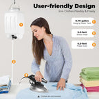 Industrial Gravity Feed Steam Iron 1200W Commercial Electric Iron with 3L Large Capacity Water Bottle, Temperature Adjustable Heavy Duty Clothes Iron for Garment Factory Dry Cleaners Hotels
