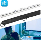 Pyle 72 Inch Outdoor Projector Screen with Stand-Portable Fold Out Roll Up Screen with Tripod Stand,White Matte Fabric 4:3 Aspect Ratio 4K HD Quality Black Masking Border,Ideal for Home and Office Use