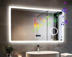 LUVODI Bathroom Mirror LED Lighted: 40x24 inch Rectangle Makeup Vanity with Bluetooth Speaker, Time Display, Magnifier, Anti-Fog, Memory Function, 3 Color Temperature