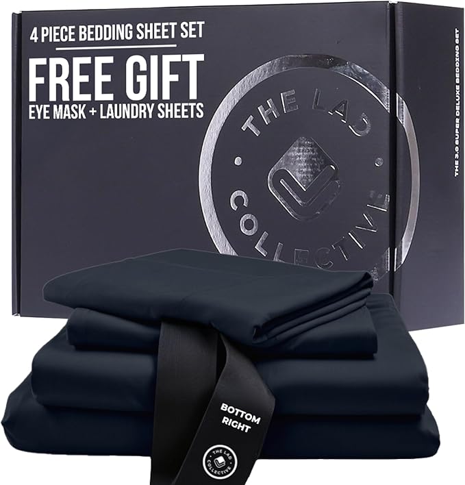 THE LAD COLLECTIVE 3.0 Bedding Set Full Size 4 Pieces Premium Bed Set with Fitted Sheet, Top Sheet, and 2 Pillowcases, Nevada Nights