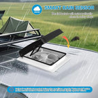 2012 14" RV Roof Vent Fan with LED Light, Air Max Reversible Exhaust Vent, Ultra Low Noise 12V - 24V Ceiling Fan with Remote and Rain Sensor for Camper, Trailer, Van, Motorhome Ventilation