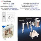 12 Pcs 8Amp Mini Relay Switch UL Listed DPDT with Test Button 24VDC 8Pin Socket Base with Indicator Light Relay Tester