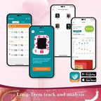 Meraw Blood Pressure Monitor Home Use, Blood Pressure Cuff Digital Arm, Blood Pressure Monitor Automatic Cuff 8.7-16.5" Bluetooth App Tracking Irregular Heartbeat Monitoring Pink
