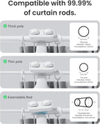 SwitchBot 2025 Automatic Curtain Opener 3 Rod-Bluetooth Remote Control, WiFi&Smartphone Control, Upgraded High-Performance, Add Hub to Work with Alexa, Google Home, HomeKit