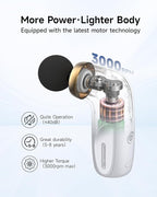 A1 Super Mini Massage Gun, Percussion Deep Tissues Muscle Massager, Compact Sports Travel Massage Gun, Portable Handheld Massager for Office, Home, Athletes(White)