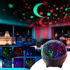 MAXROCK Star & Moon Projector, Galaxy Projector, Bedroom Decoration, Party, Star and Moon Night Light, Children's Gift, Christmas Gift
