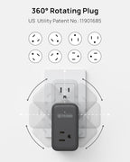 TROND 2 Pack Outlet Extender with USB, 3 Way Plug Adapter with 360 Rotating Plug, Outlet Splitter with 2 PD 20W USB C Charger, Small Charging Station for Home Dorm Room Travel Cruise Essentials