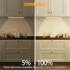 Ansen 3Packs of Under Cabinet Lights for Kitchen, 24in 18W 1237LM, Dimmable Hardwire Led Light for Closet, CRI>92, R9>90, 3 Color Temperature 3000K/4000K/5000K(Warm White, Cool White, Daylight)