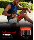 BOB AND BRAD D5 Ultra Massage Gun with Red Light Infrared Heat Head, FSA-HSA Eligible, 13mm Deep Tissue Percussion Muscle Massager, Ergonomic D-Handle for Effortless Pain Relief & Athlete Recovery
