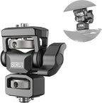 Sirui Camera Monitor Mount with 3/8” Retractable Locating Pins Mounting Base, Swivel and Tilt Adjustable Field Monitor Holder with Anti-Twist Pin for 5" and 7" Monitors, AM-MT02
