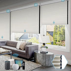 SmartWings Motorized Cellular Shades, Honeycomb Blinds Compatible with Zigbee/Alexa/Z-Wave/Homekit, Wireless Remote Control for Smart Home and Office in Customized Size,100% Blackout Grey
