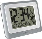 La Crosse Technology 513-88907-INT Digital Atomic Clock with Temperature - Cool Gray/Silver