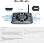 Hands-Free Intercoms Wireless for Home Business, Wuloo Upgrade Two Way Audio Intercom System for Elderly, Full Duplex Room to Room Intercom with 5280 ft Range Clear Sound Anti-Interference, 1-Pack