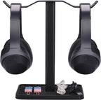 Avantree Neetto HS908 - Dual Headphones Stand for Desk, Aluminum Alloy & Metal Gaming Headsets Holder Hanger