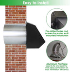 5 inch dryer Vent Cover Exterior Wall Vent Hood Outlet Airflow Vent Dryer exhaust vent with Screen and Damper,Outdoor Dryer Vent Cover cap for Range Hood/Kitchen Air Ventilation,Galvanized Steel,Black