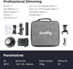 SmallRig RC 60C RGB LED Video Light, 3400mAh Battery 45min Runtime, APP Control, Potable Palm-Sized Continuous Output Lighting 2500-10000K, for Photography/Video/Studio, Powerbank Clamp Edition