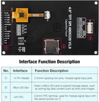 Hosyond 4.0 Inch 320x480 TN Capacitive Touch Screen LCD Display Module SPI Serial ST7796S Driver for Arduino R3/Mega2560/ESP32