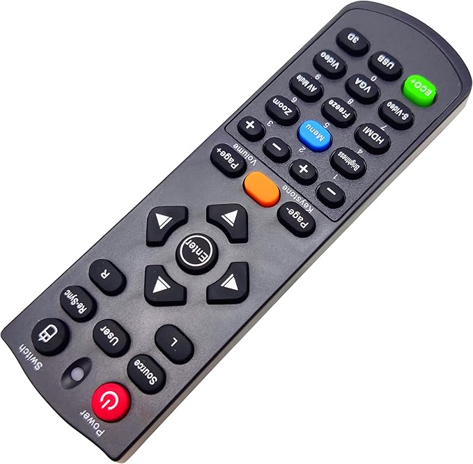 INTECHING Projector Remote Control for Optoma EW556, EX555, EX556, TW556-3D, TW635-3D, TX635-3D, W304M, W306ST, W401, W501, X304M, X306ST, X401, X501, ZW210ST, ZW212ST, ZX210ST, ZX212ST