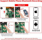 Bluetooth & MIC Recording Audio Sound Module, 8MB Voice Chips with Speaker,8 Min Easy Sound Recording Chip for Personalized Greetings, DIY Projects, Holiday Crafts ect-2P.