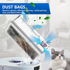 20 Pcs Replacement Vacuum Accessories kit Compatible with Narwal Freo Pro Robot Vacuum Cleaner, 2 Main Roller Brush, 2 Dust Bags, 4 HEPA Filters, 6 Mop Pads, 6 Side Brush 1 Clean Brush