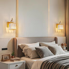 BBLLWJ Modern Wall Sconces Set of Two Gold Wall Sconces Indoor Wall Lamp Crystal Wall Light Wall Mounted Room Sconce Wall Lighting Bathroom Vanity Light Fixtures