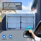 TOPENS PW302 Dual Swing Gate Opener Light Duty Automatic Gate Motor for Double Swing Gates Up to 12ft per Arm, Electric Driveway Gate Operator AC Powered with Remote Control Kit Solar Compatible