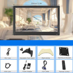 Suprlipy 13.3 inch FHD Small IPS Monitor LCD Display Screen 1920x1080 60Hz 16:9 with BNC VGA AV Input Built-in Lounspeakers for CCTV Security Camera DVR PC RasPi
