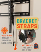 ECHGOGEAR XL Tilting TV Wall Mount for 42” to 95” TVs up to 130lbs – Reduce Glare w/ 10 deg Tilt - Universal TV Mount w/Easy DIY Install, Foldable Bracket, Drilling Template & Included Hardware