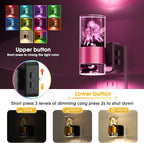 L LOHAS LED Night Lights Plug into Wall, Dusk to Dawn Sensor Nightlight, 9 Colors Changing,Adjustable Brightness,Acrylic Decorative Night Lights for Bathroom,Wedding,Birthday Gift