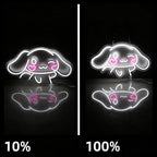 THIIXDAI Cinnamoroll Neon Sign for Room Decor, USB Powered LED Lights with Dimmable, Japanese Cartoon Dog Neon Signs, Cute Night Light Gifts for Children (16.1"L x 9.1"W)